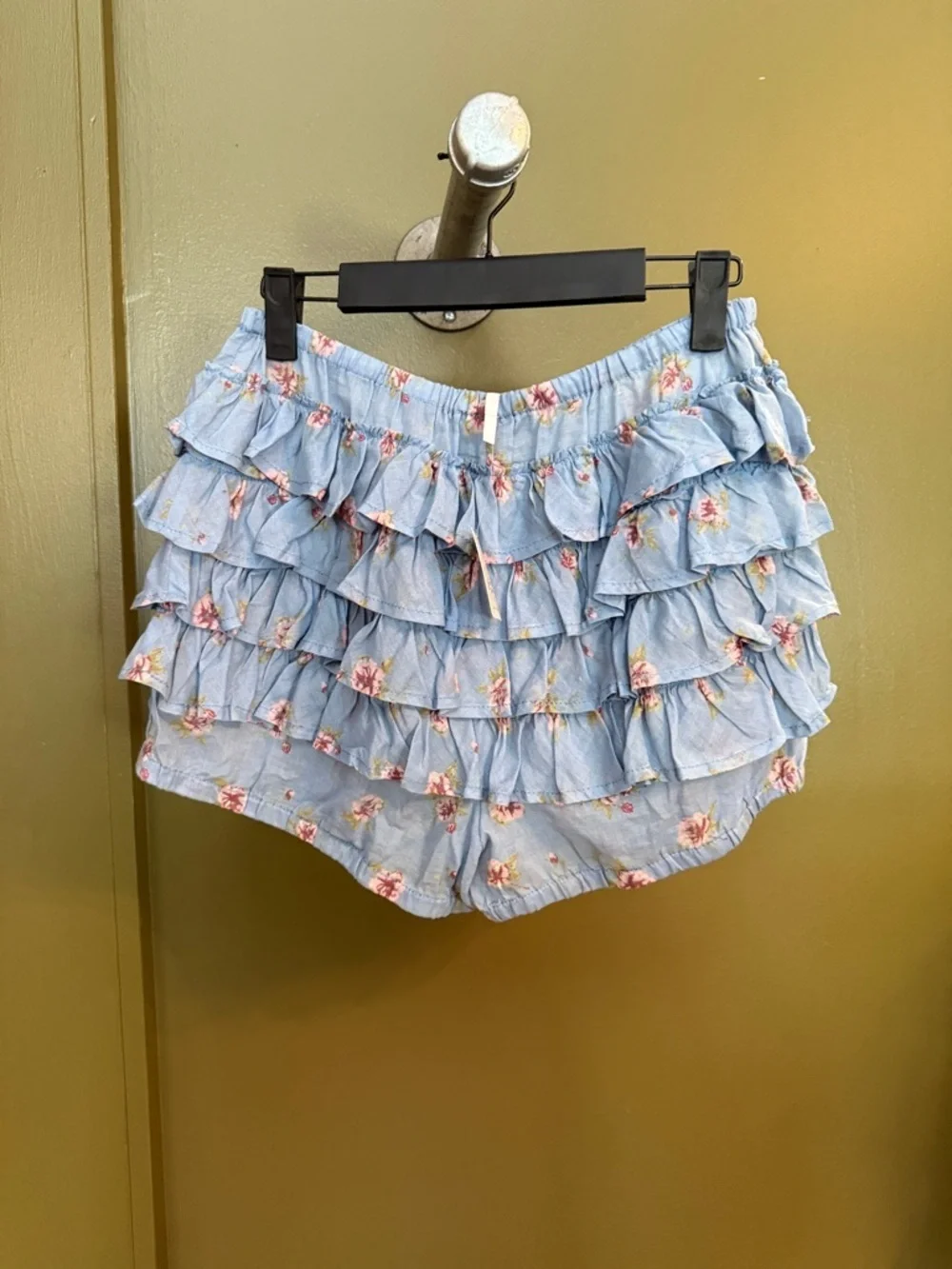 Blue Floral Ruffle bloomers
